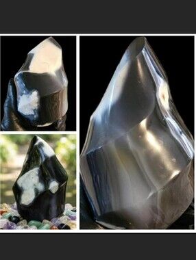 ✨️BIG Heavy 2lb Orca Agate🖤Freeform Flame ✨️NEW-absolutely CHONKY-OFFERS OK!🖤